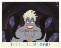 3y627 LITTLE MERMAID LC '89 Disney cartoon, super close up of Ursula the witch!