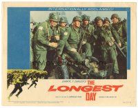 3y637 LONGEST DAY LC #7 '62 c/u of John Wayne & World War II soldiers in uniform with their guns!