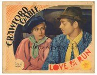 3y058 LOVE ON THE RUN LC '36 Clark Gable tells Joan Crawford to keep a stiff upper lip!