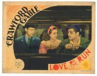 3y060 LOVE ON THE RUN LC '36 Joan Crawford in truck between Clark Gable & Franchot Tone!