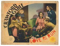 3y062 LOVE ON THE RUN LC '36 Clark Gable & Joan Crawford tie up Franchot Tone & a woman!