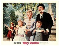 3y664 MARY POPPINS LC '64 Glynis Johns & David Tomlinson fly kites with kids, Disney classic!