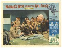 3y674 McHALE'S NAVY JOINS THE AIR FORCE LC #4 '65 Joe Flynn & Tim Conway wreck a car in building!