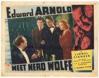 3y678 MEET NERO WOLFE LC '36 Edward Arnold w/ gun on Lionel Stander, Victor Jory & Joan Perry!