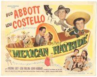 3y180 MEXICAN HAYRIDE TC '48 Lou Costello in Mexico singing with mariachis & Luba Malina!