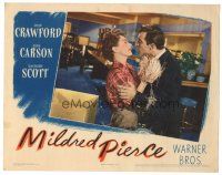 3y079 MILDRED PIERCE LC '45 Zachary Scott embraces Joan Crawford & tries to kiss her, Curtiz!