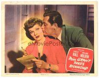3y684 MISS GRANT TAKES RICHMOND LC #5 '49 Lucille Ball surprised by William Holden's kiss!