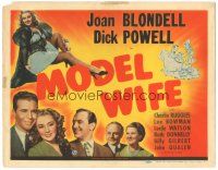 3y181 MODEL WIFE TC '41 reclining Joan Blondell in sexy outfit, Dick Powell & other cast!