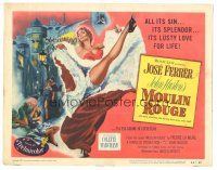 3y182 MOULIN ROUGE TC '52 Jose Ferrer as Toulouse-Lautrec, art of sexy French dancer kicking leg!