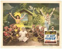 3y699 MY BLUE HEAVEN LC #2 '50 sexy Betty Grable & Dan Dailey dancing by sexy native girls!