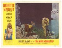 3y714 NIGHT HEAVEN FELL LC '58 sexy Brigitte Bardot making out with Stephen Boyd by lake!