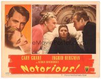 3y032 NOTORIOUS LC #5 '46 Claude Rains & Madame Leopoldine Konstantin loom over Ingrid Bergman!