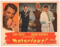 3y030 NOTORIOUS LC #8 '46 Cary Grant watches Louis Calhern put jewelry on Ingrid Bergman!