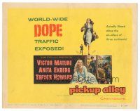 3y194 PICKUP ALLEY TC '57 art of Anita Ekberg running, this is a picture about DOPE!