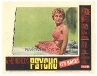 3y776 PSYCHO LC #7 R65 sexy half-dressed Janet Leigh, Anthony Perkins, Alfred Hitchcock