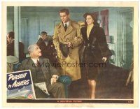 3y780 PURSUIT TO ALGIERS LC '45 Nigel Bruce as Doctor Watson talks to handsome couple!