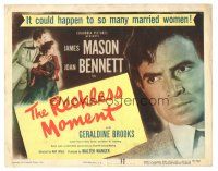 3y202 RECKLESS MOMENT TC '49 James Mason, Joan Bennett, directed by Max Ophuls!