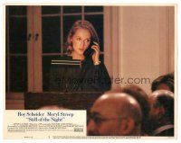 3y875 STILL OF THE NIGHT LC #2 '82 c/u of Meryl Streep talking on phone, if looks could kill!