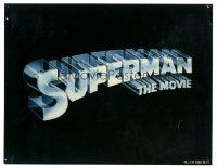 3y228 SUPERMAN TC '78 comic book hero Christopher Reeve, cool Bob Peak logo art!