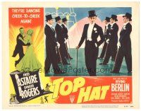 3y921 TOP HAT LC #2 R53 dapper Fred Astaire wearing tuxedo in Irving Berlin musical number!
