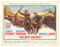 3y240 TWO RODE TOGETHER TC '61 John Ford, title card art of James Stewart & Richard Widmark!