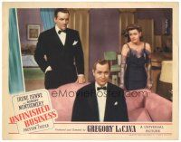 3y937 UNFINISHED BUSINESS LC '41 Robert Montgomery sits between Preston Foster & Irene Dunne!