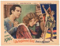 3y940 VAGABOND KING LC '30 close up of Dennis King & worried Jeanette MacDonald!
