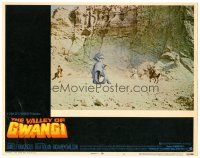 3y942 VALLEY OF GWANGI LC #3 '69 Ray Harryhausen, great image of cowboys lassoing dinosaur!