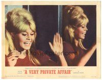3y946 VERY PRIVATE AFFAIR LC #8 '62 Louis Malle's Vie Privee, sexy Brigitte Bardot by mirror!