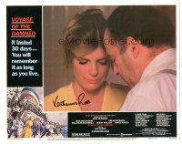 3y024 VOYAGE OF THE DAMNED signed LC #6 '76 by Katharine Ross, who's close up with Nehemiah Persoff
