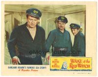 3y955 WAKE OF THE RED WITCH LC #4 '49 Gig Young, Paul Fix & John Wayne with bloody hands!