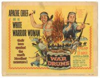 3y247 WAR DRUMS TC '57 artwork of Native American Apache Chief Lex Barker!