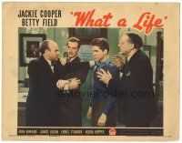 3y962 WHAT A LIFE LC '39 Glaser watches John Howard protect Jackie Cooper from Lucien Littlefield!