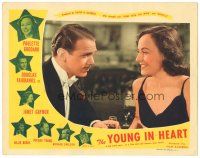 3y992 YOUNG IN HEART LC R44 c/u of sexy Paulette Goddard smiling at Douglas Fairbanks Jr.!