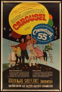 3z265 CAROUSEL style Y 40x60 '56 Shirley Jones, Gordon MacRae, Rodgers & Hammerstein musical!