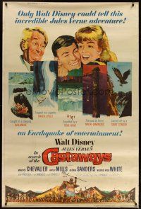 3z300 IN SEARCH OF THE CASTAWAYS 40x60 '62 Jules Verne, Hayley Mills in an avalanche of adventure!