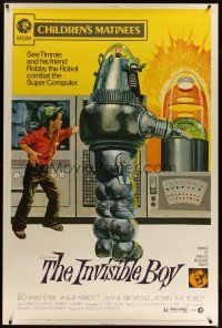 3z301 INVISIBLE BOY 40x60 R73 Robby the Robot as the science-monster who would destroy the world!