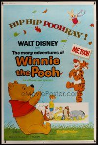 3z313 MANY ADVENTURES OF WINNIE THE POOH 40x60 '77 and Tigger too, cute images!