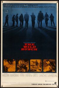 3z356 WILD BUNCH 40x60 '69 Sam Peckinpah cowboy classic, William Holden & Ernest Borgnine!