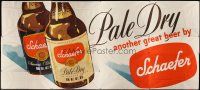 3z020 SCHAEFER PALE DRY billboard '50s cool art of another great beer, the lighter lager!