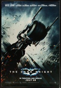 3z218 DARK KNIGHT DS bus stop '08 Christian Bale as Batman on wild motorcycle!
