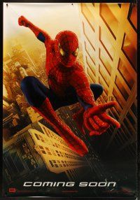 3z238 SPIDER-MAN DS bus stop '02 Tobey Maguire swinging & slinging, Sam Raimi, Marvel Comics!