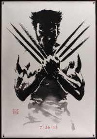 3z247 WOLVERINE DS bus stop '13 cool stylized artwork of Hugh Jackman in title role!