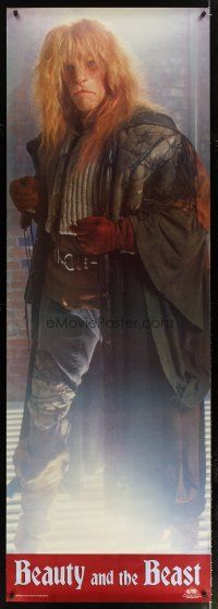 3z194 BEAUTY & THE BEAST commercial poster '87 full-length image of Ron Perlman in title role!