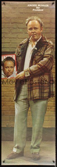 3z195 CARROLL O'CONNOR commercial poster '72 full-length image as Archie Bunker for President!