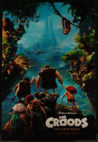 3z005 CROODS lenticular advance 1sh '13 cool image from CG prehistoric adventure comedy!