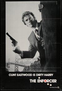 3z090 ENFORCER teaser poster '76 photo of Clint Eastwood as Dirty Harry by Bill Gold!