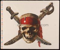 3z115 PIRATES OF THE CARIBBEAN unused die-cut display '03 skull & crossed swords!