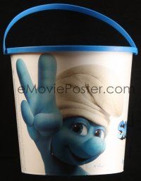3z147 SMURFS 2 popcorn bucket '13 CGI family comedy animated sequel!