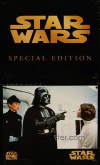 3z137 STAR WARS TRILOGY set of 4 16.25x20 stills '97 cool scenes from Star Wars!